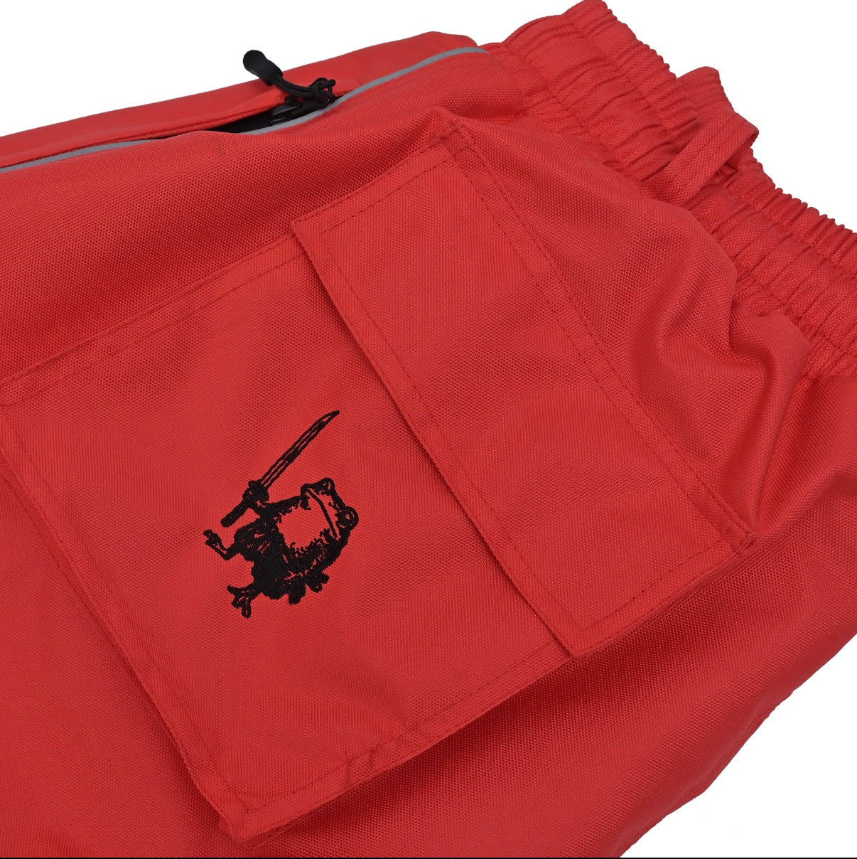 Red ski pants