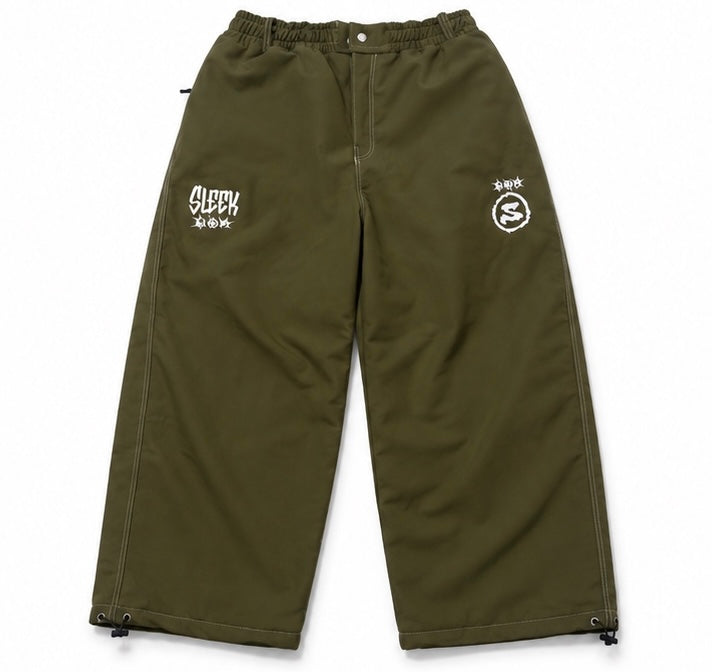 Olive green ski pants