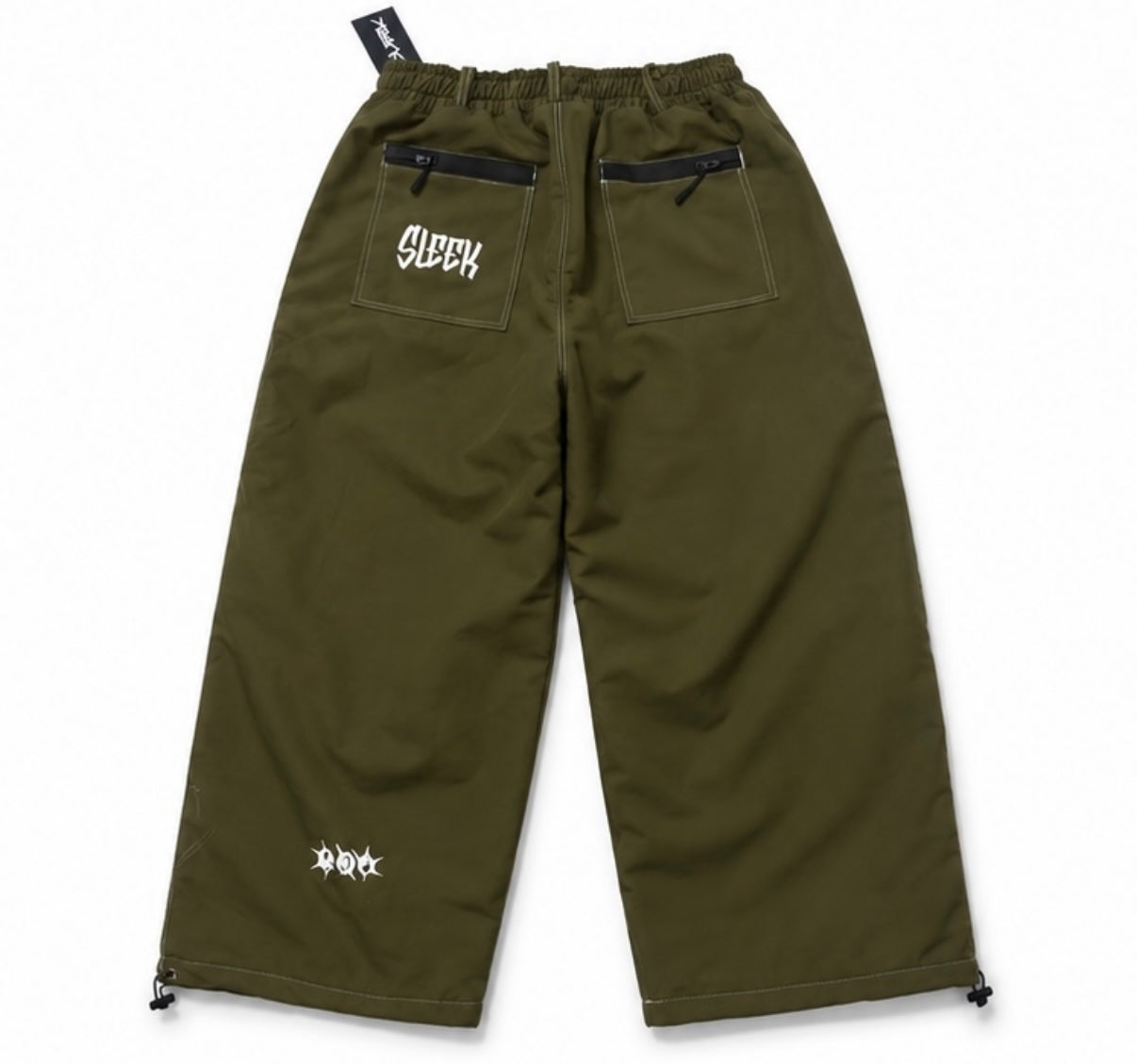Olive green ski pants