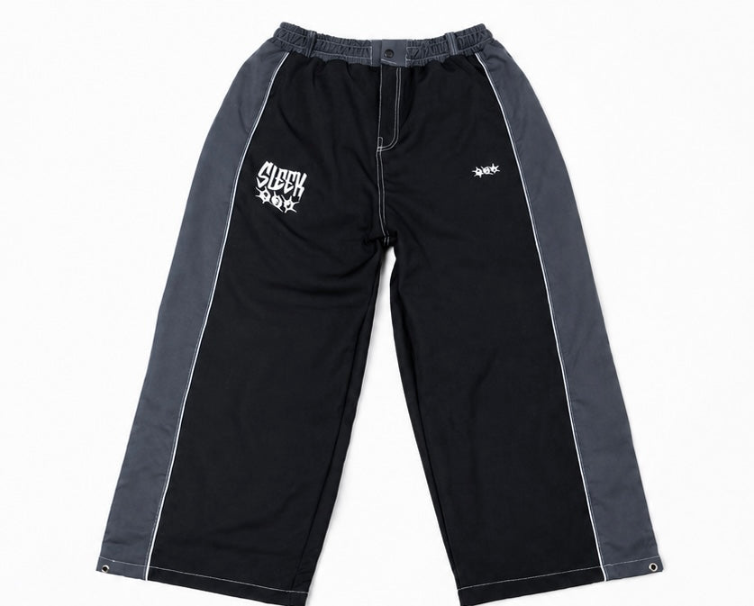 Black grey ski pants