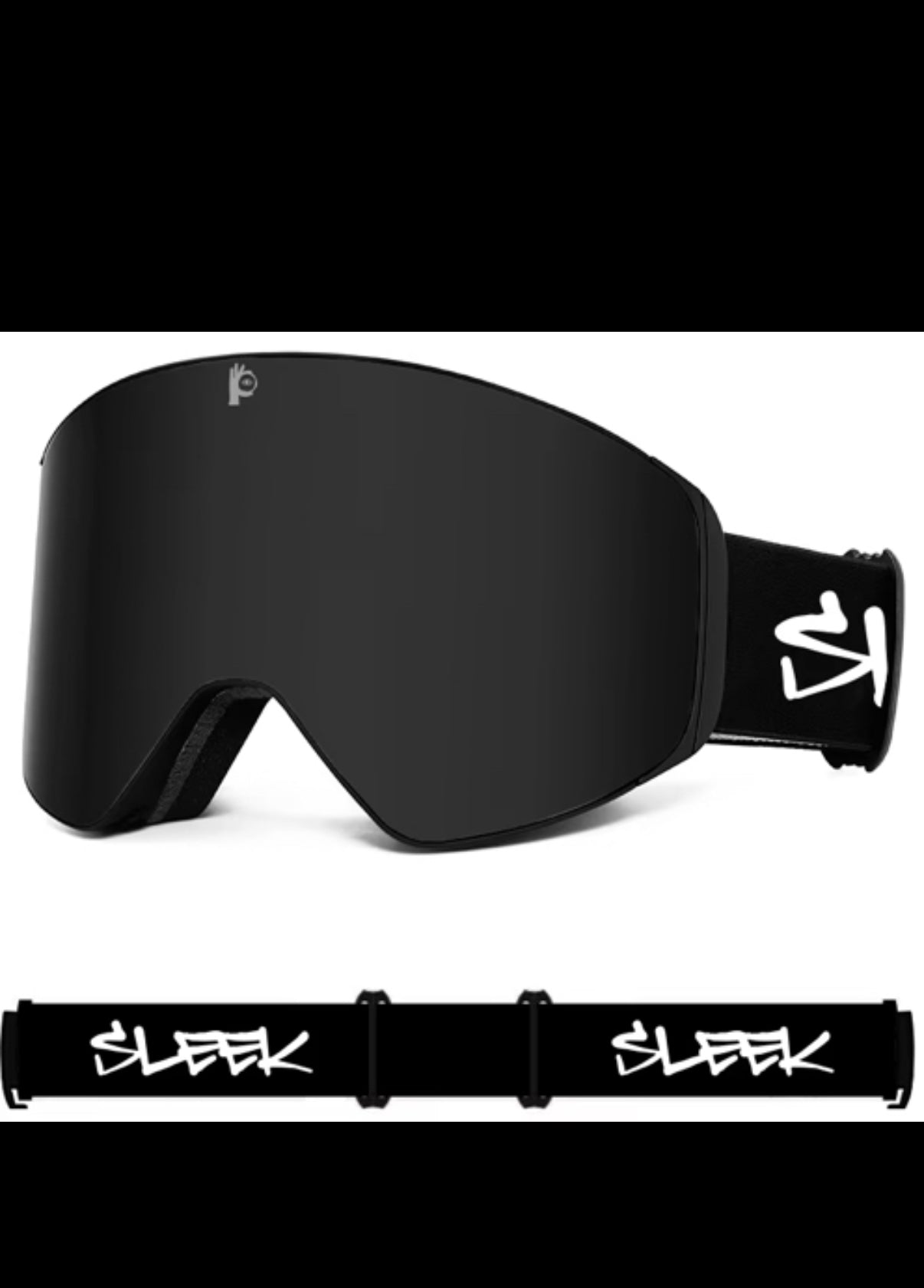 Sleek ski goggles