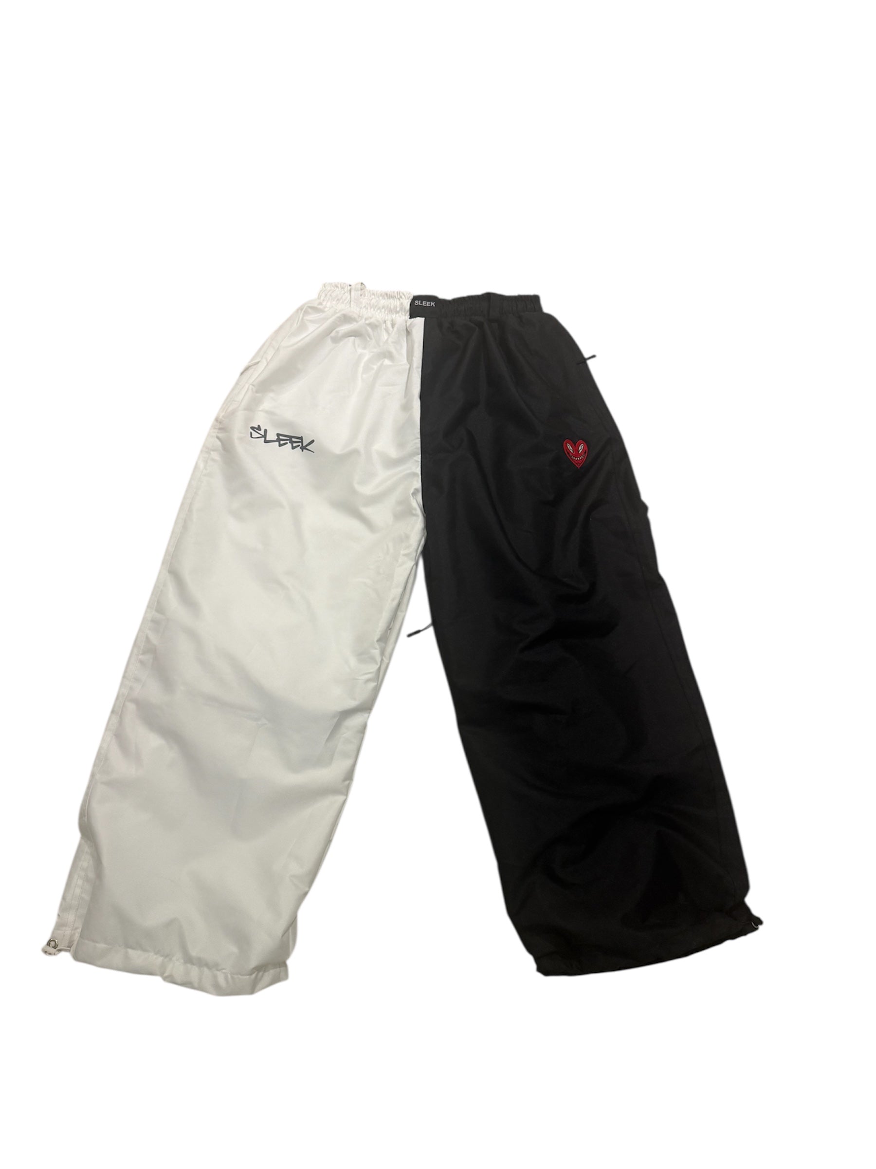 black-white ski pants
