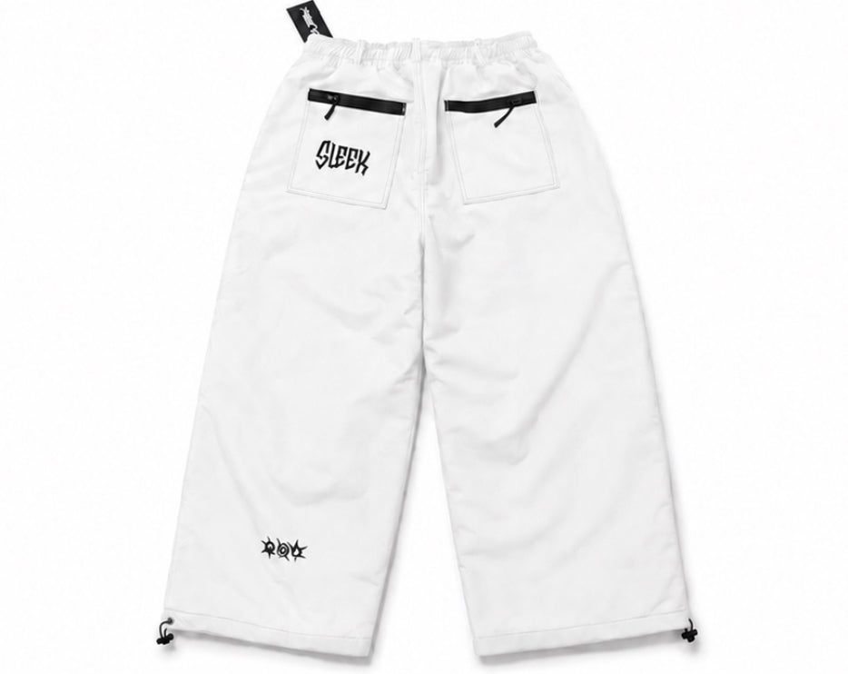 White ski pants